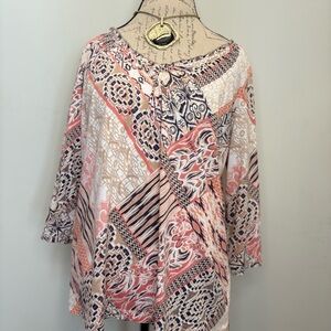Liz Claiborne Women's Abstract Print Blouse